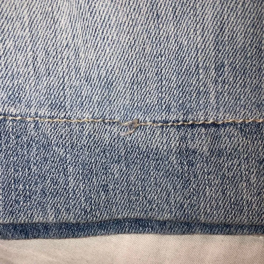 Sonoma 4 Vintage Wash Brass Color Studded Blue Denim Shorts - Picture 14 of 16